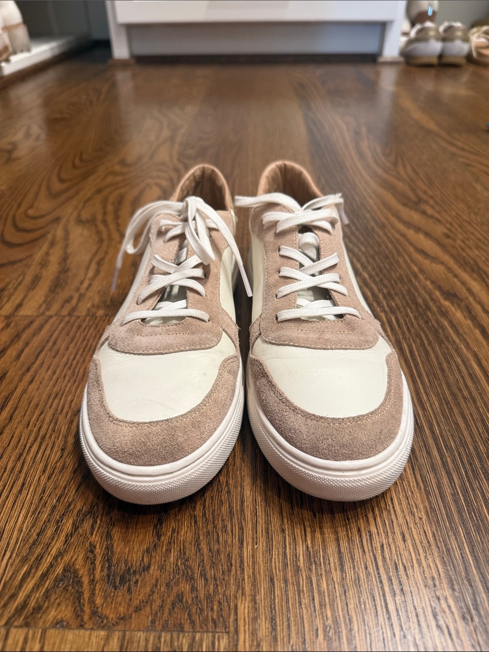 Kaanas Women's Suede & Leather Low-Top Sneakers - Beige/White